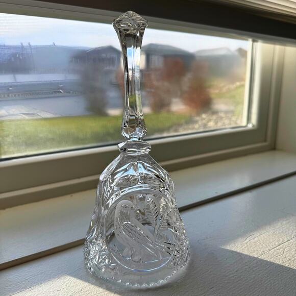Hofbauer Byrdes Crystal Bell • Bleikristall Cut Glass • West Germany Vintage - Picture 1 of 7